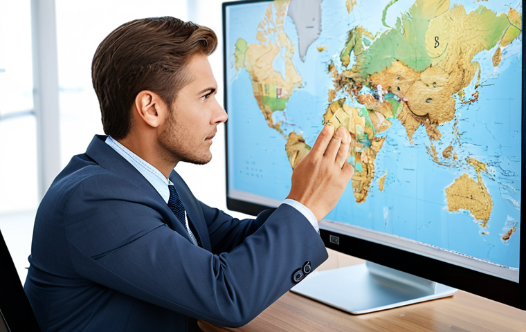 A focused business professional, in modest, elegant business attire, seated at a clean, modern office desk. A large, visually appealing digital concept map is displayed prominently on a monitor, showcasing clear interconnections of information. The professional looks at the map with an expression of calm understanding and insightful clarity. High-resolution professional photography, soft studio lighting, well-formed hands, proper finger count, natural body proportions. Fully clothed, appropriate attire, safe for work, perfect anatomy, correct proportions, natural pose, professional dress, family-friendly content.